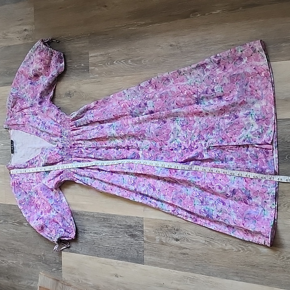 O.p.t Floral Dress with Puff Sleeves - Picture 7 of 16